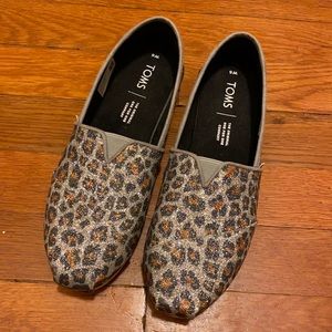Toms glitter leopard alpargatas - worn 2x!